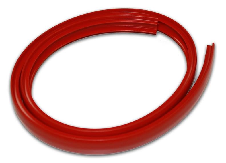 End Red Clear Rail Trim