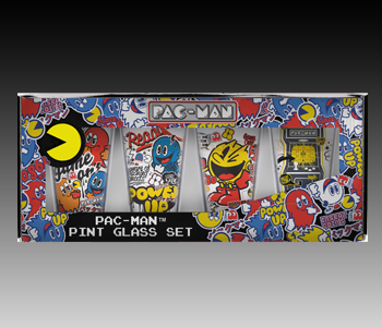 Pac-Man Sticker Bomb Pint Glass Set