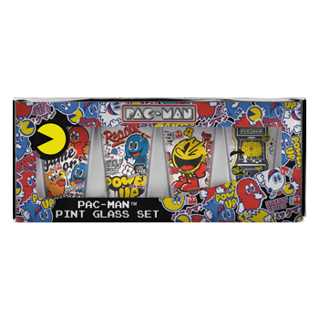 Pac-Man Sticker Bomb Pint Glass Set