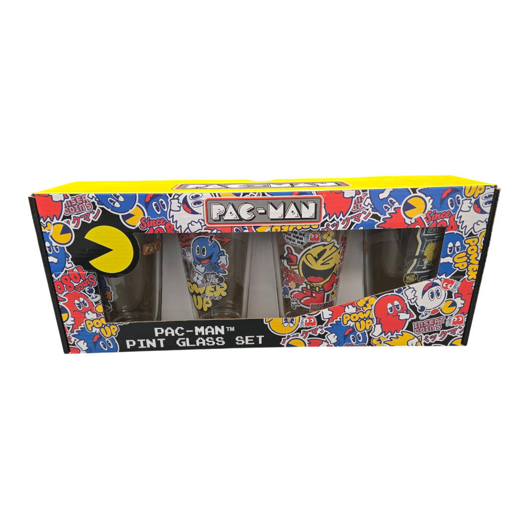 Pac-Man Sticker Bomb Pint Glass Set