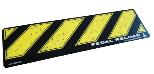 Decal, Pedal, Caution, Y/Bk