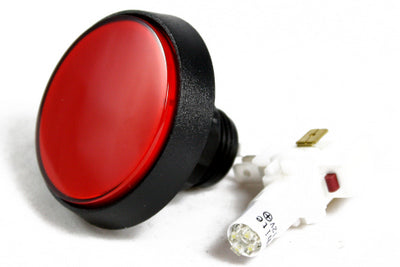 Push Btn,Illum Cir Red Cap LED