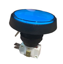 PUSH BUTTON, CIR BLUE CAP LED