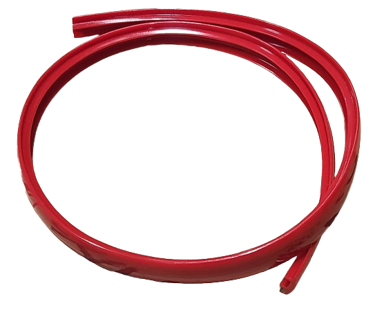 End Red Rubber Rail Trim