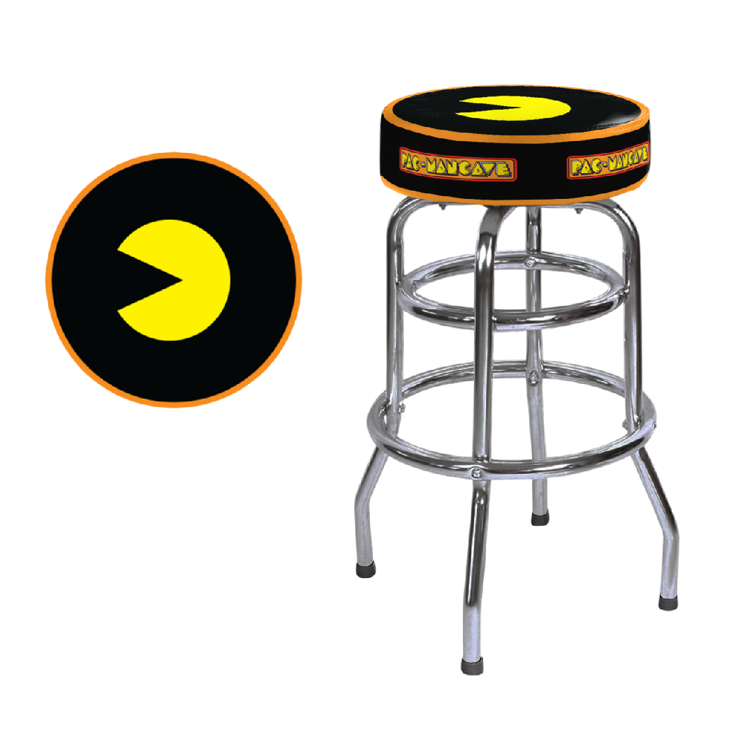 Pac-Mancave Logo Barstool 30"