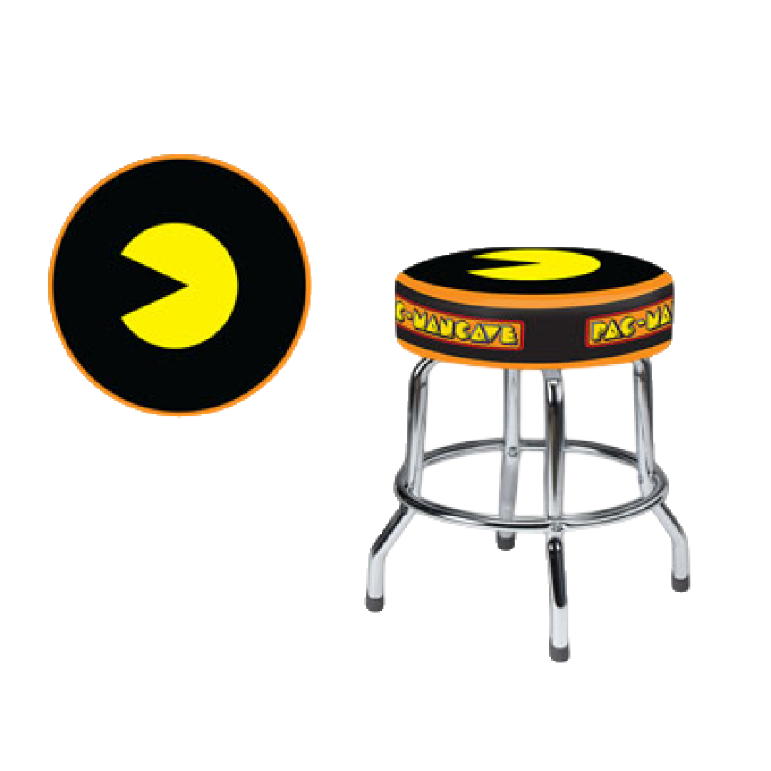 Pac-Mancave Logo Barstool 19"