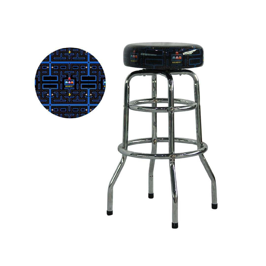 Pac-Man Barstool, 30 In Chrome