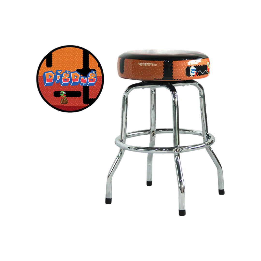 Digdug Barstool 19" Chrome