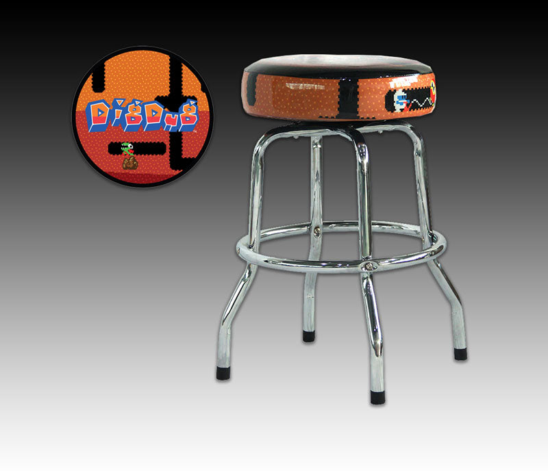 Digdug Barstool 19" Chrome