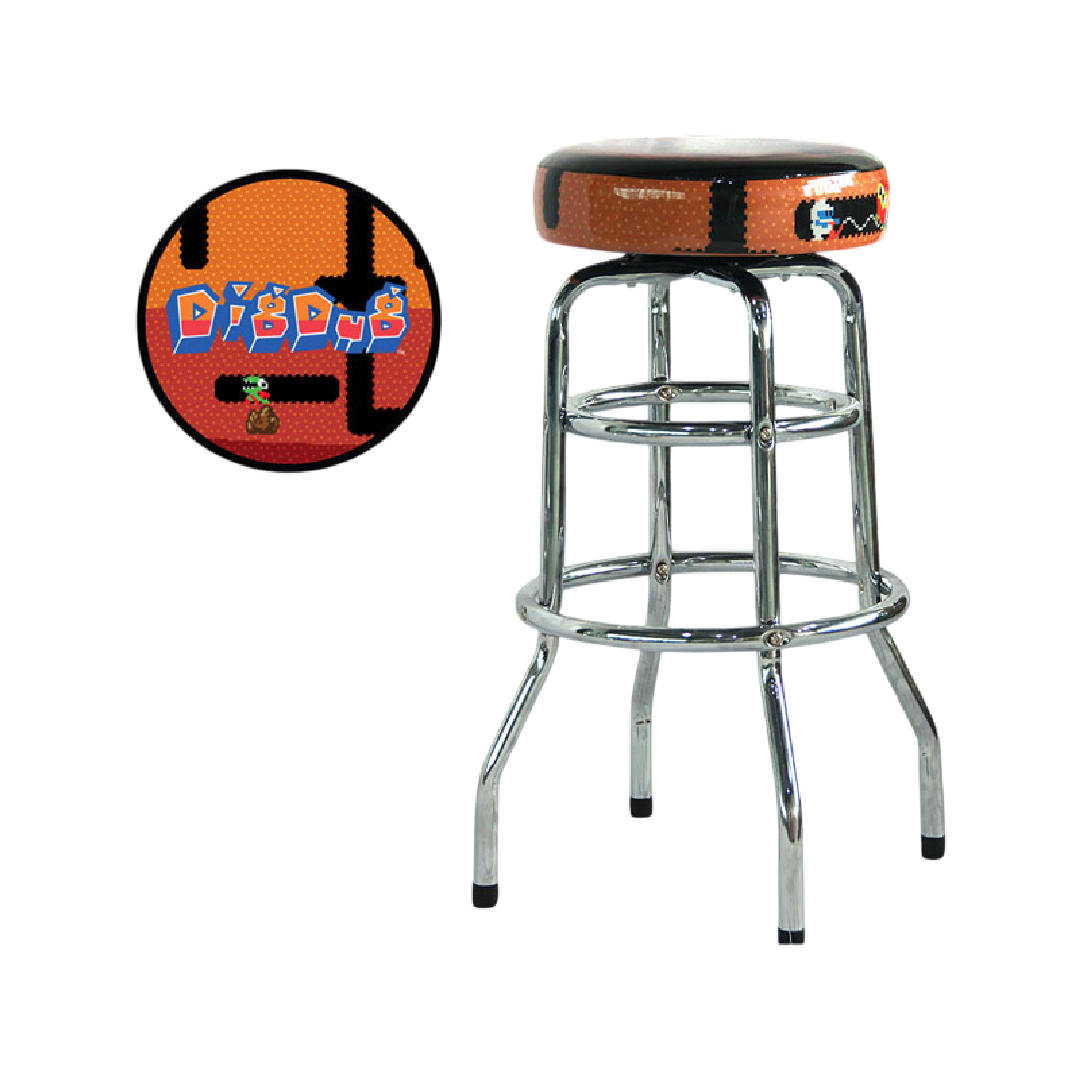 Digdug Barstool 30" Chrome