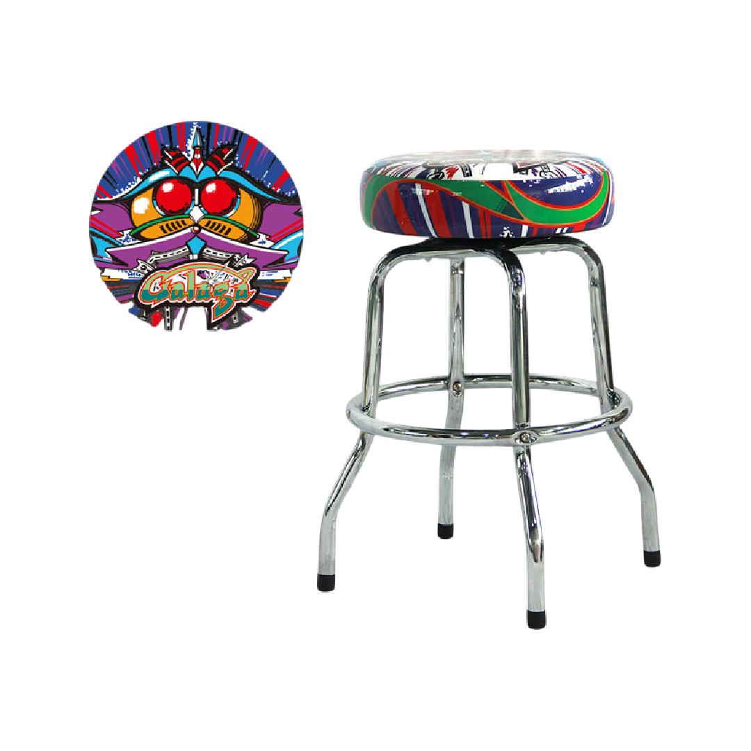Galaga Barstool 19" Chrome