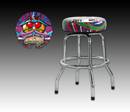 Galaga Barstool 19" Chrome