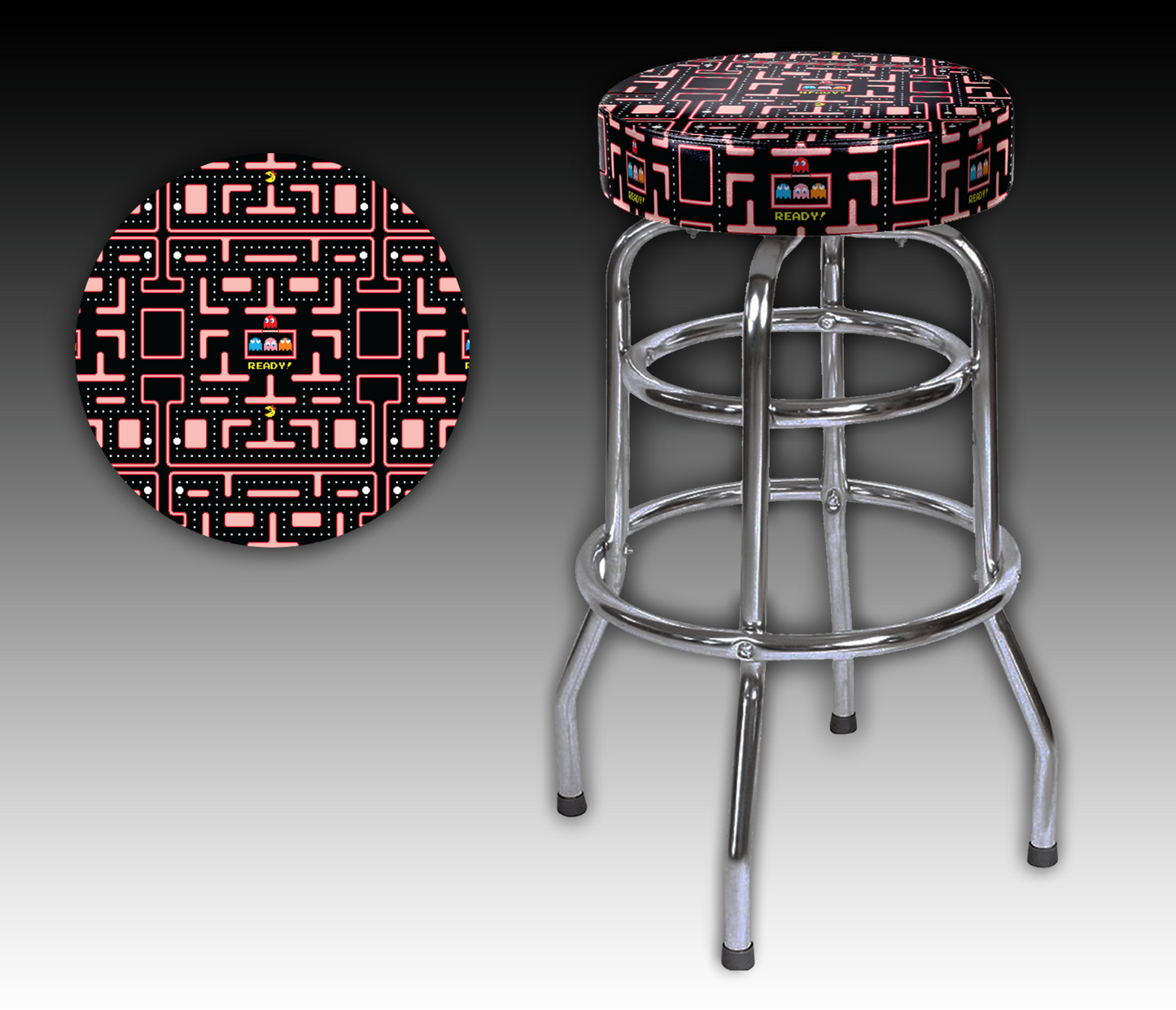 Ms. Pac-Man 30" Barstool "Maze"