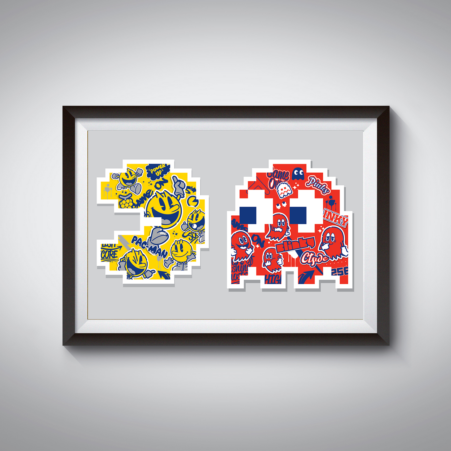 Pac-Man + Blinky Poster