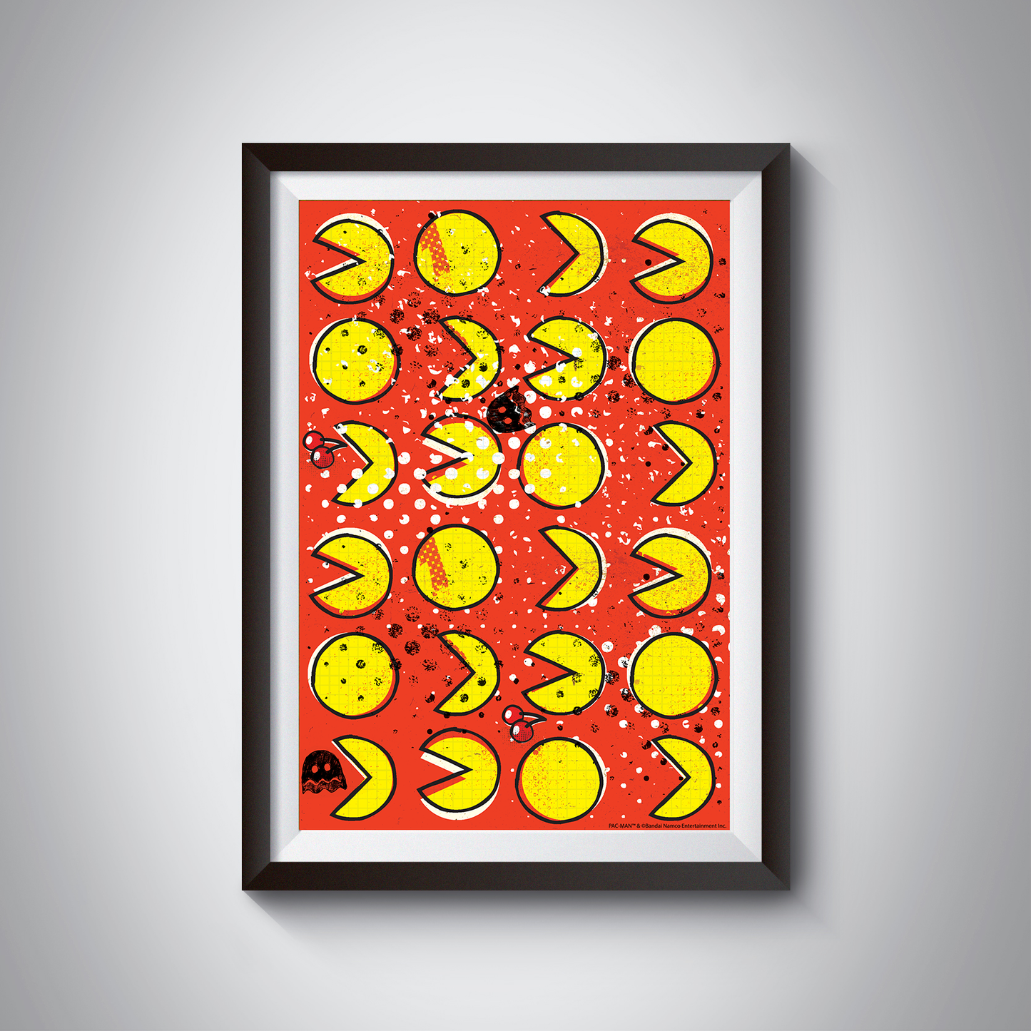 Pac-Man Over Print Pattern Poster