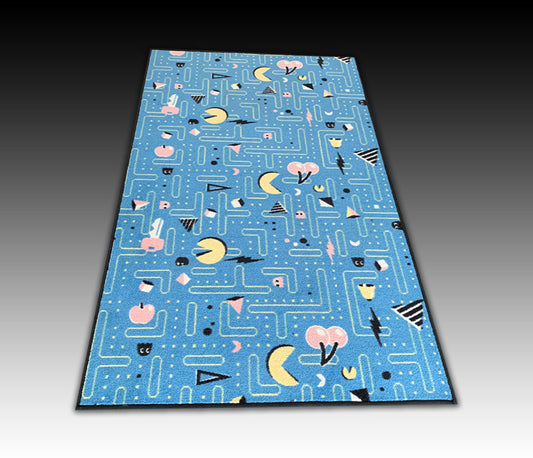 Pac-Man Carpet 6X9 (Blue)