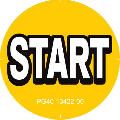 Decal, Button ST. 1 Yellow