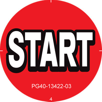 Decal, Button ST. 4 Red