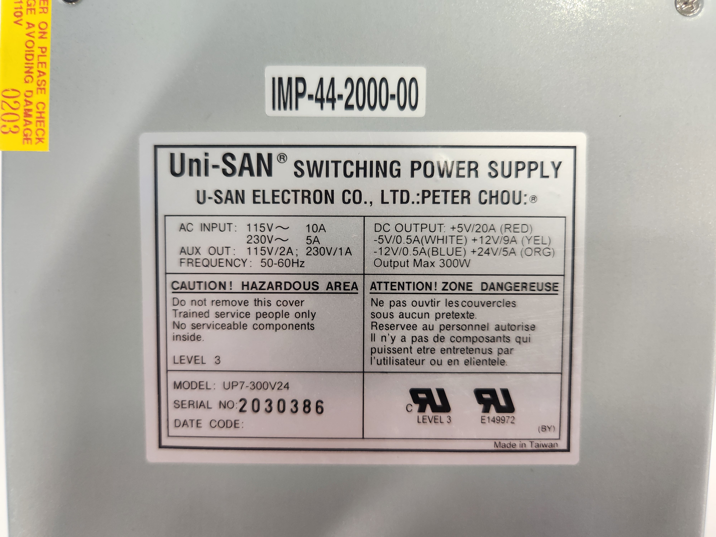 Power Supply 250W W/ 24VDC