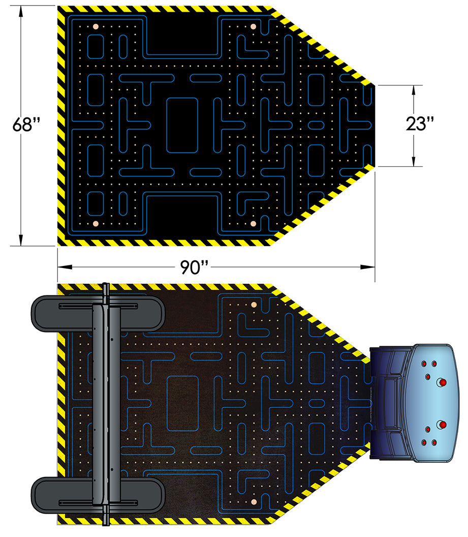 Worlds Largest Pac-Man Safety Rug 68" X 90"